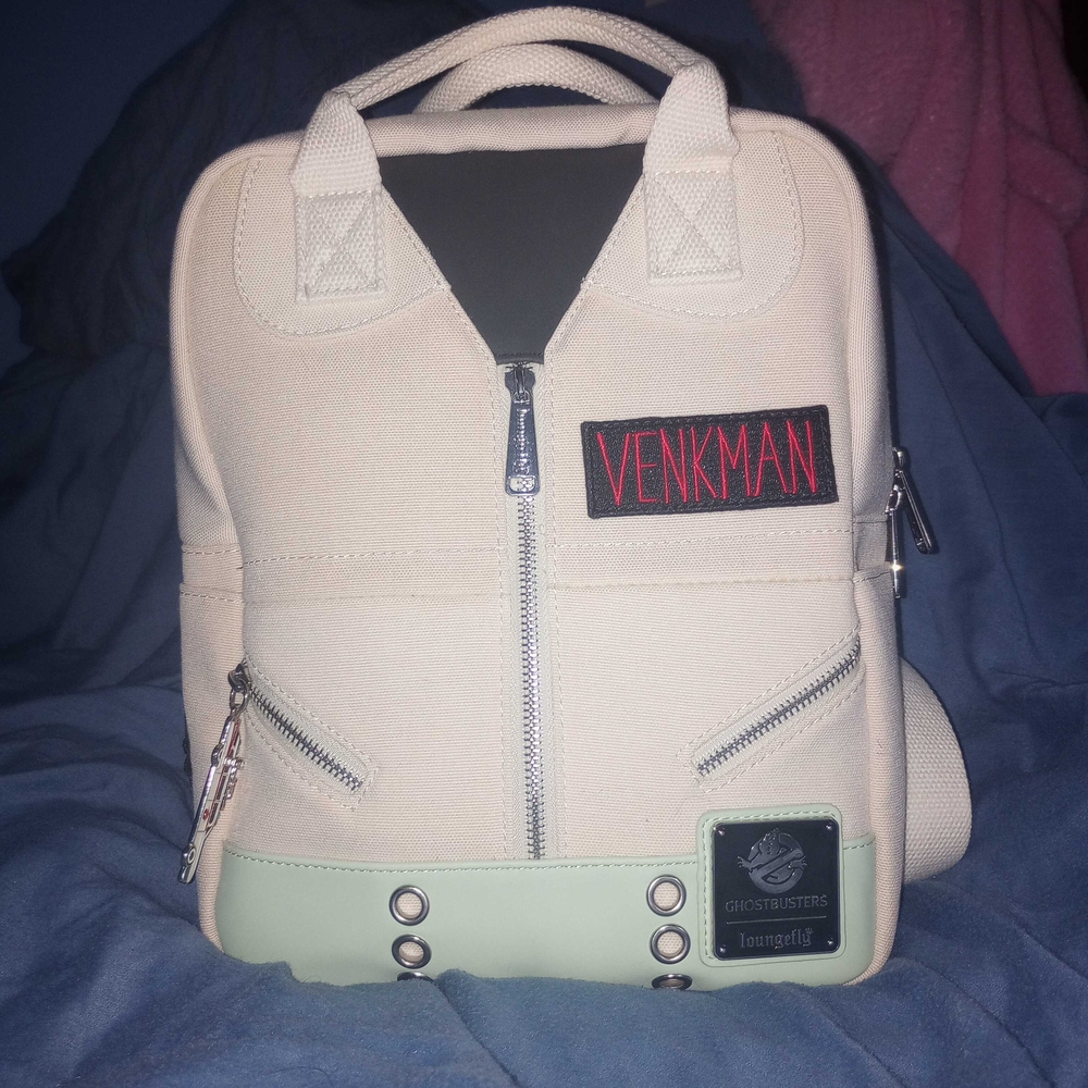 Loungefly Cream and Black Ghostbusters Backpack
